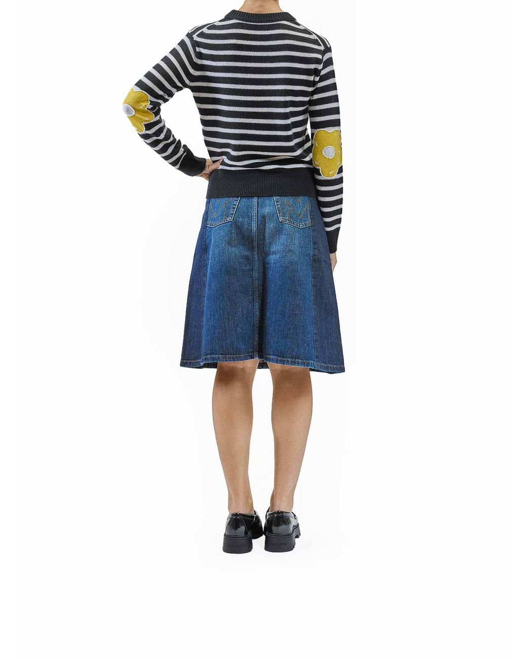 Marc Jacobs Blue Joy Striped Crewneck
