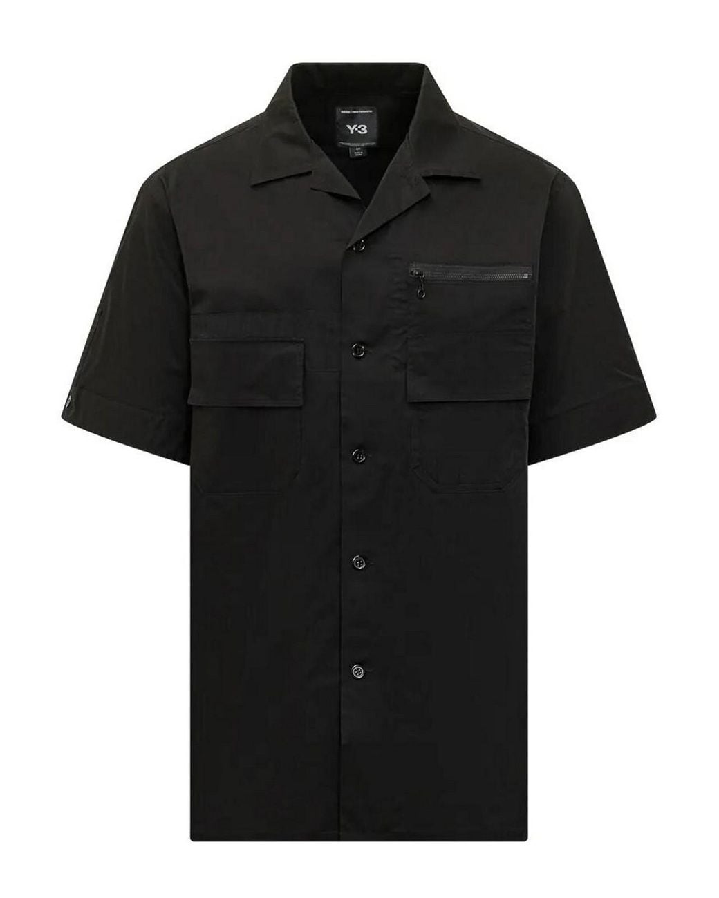 Y-3 Black Multi-Pocket Short-Sleeved Shirt for men