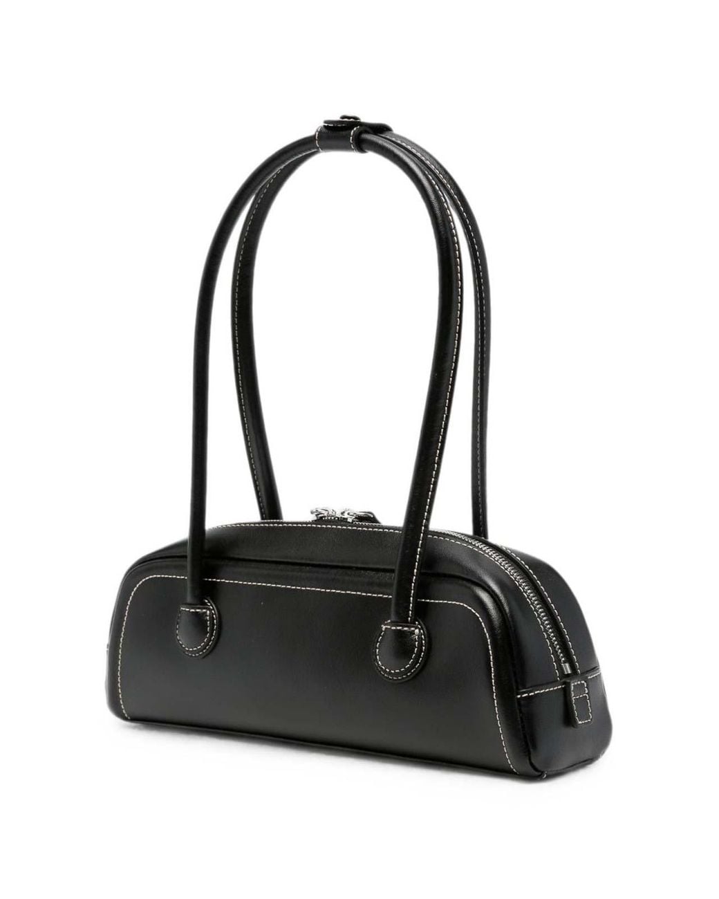 MARGE SHERWOOD Black Leather Top-Handle Bag