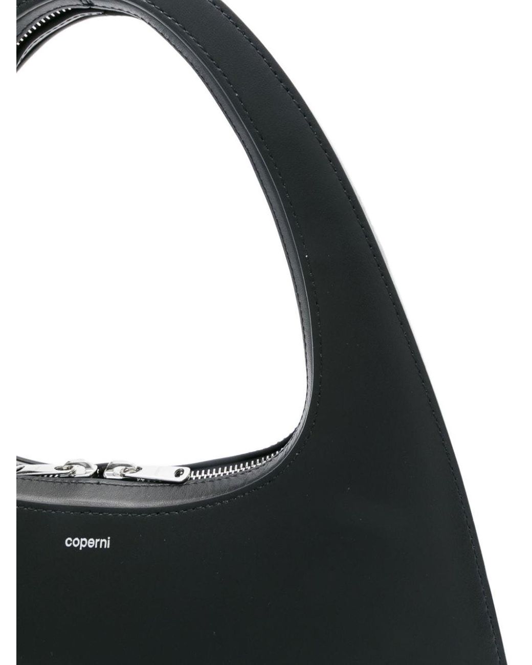 Coperni Black Swipe Baguette Large Leather Shoulder Bag
