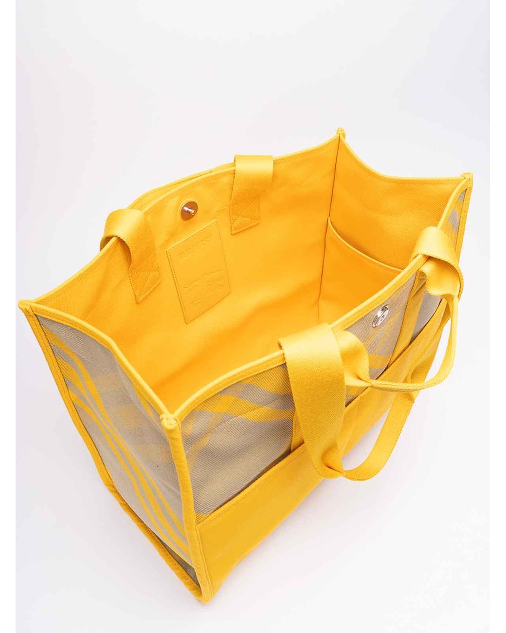 Burberry Yellow Leather Tote Bag for men