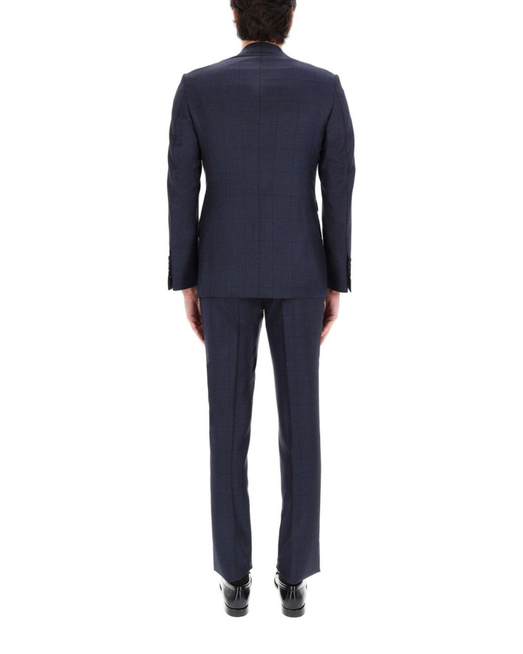 Tom Ford Blue Grand Overcheck Shelton Suit for men