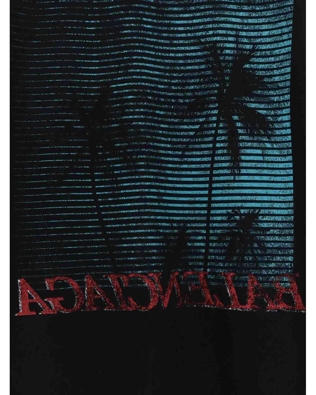 Balenciaga Black Cotton T-Shirt With Front Print for men