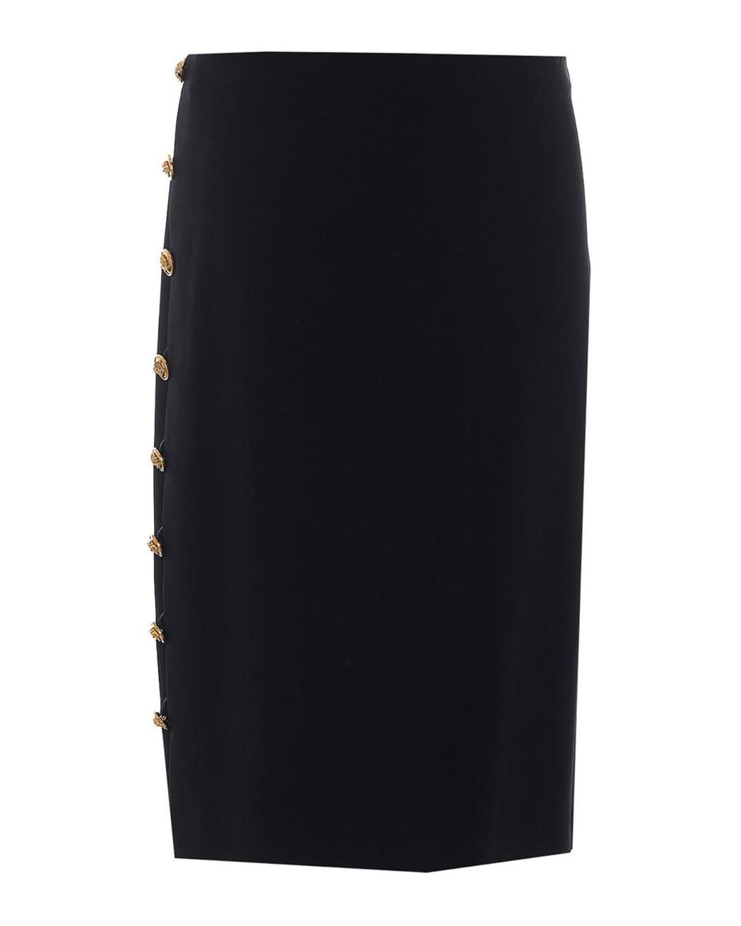 Versace Blue Midi Stretch Skirt