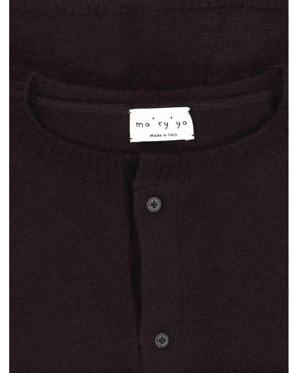 Ma'ry'ya Black Virgin Wool Cardigan