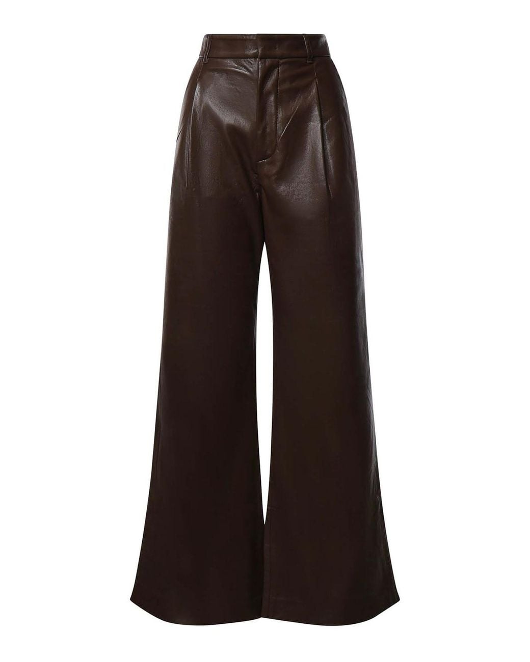 ANDAMANE Brown Sasha Wide-Leg Pants