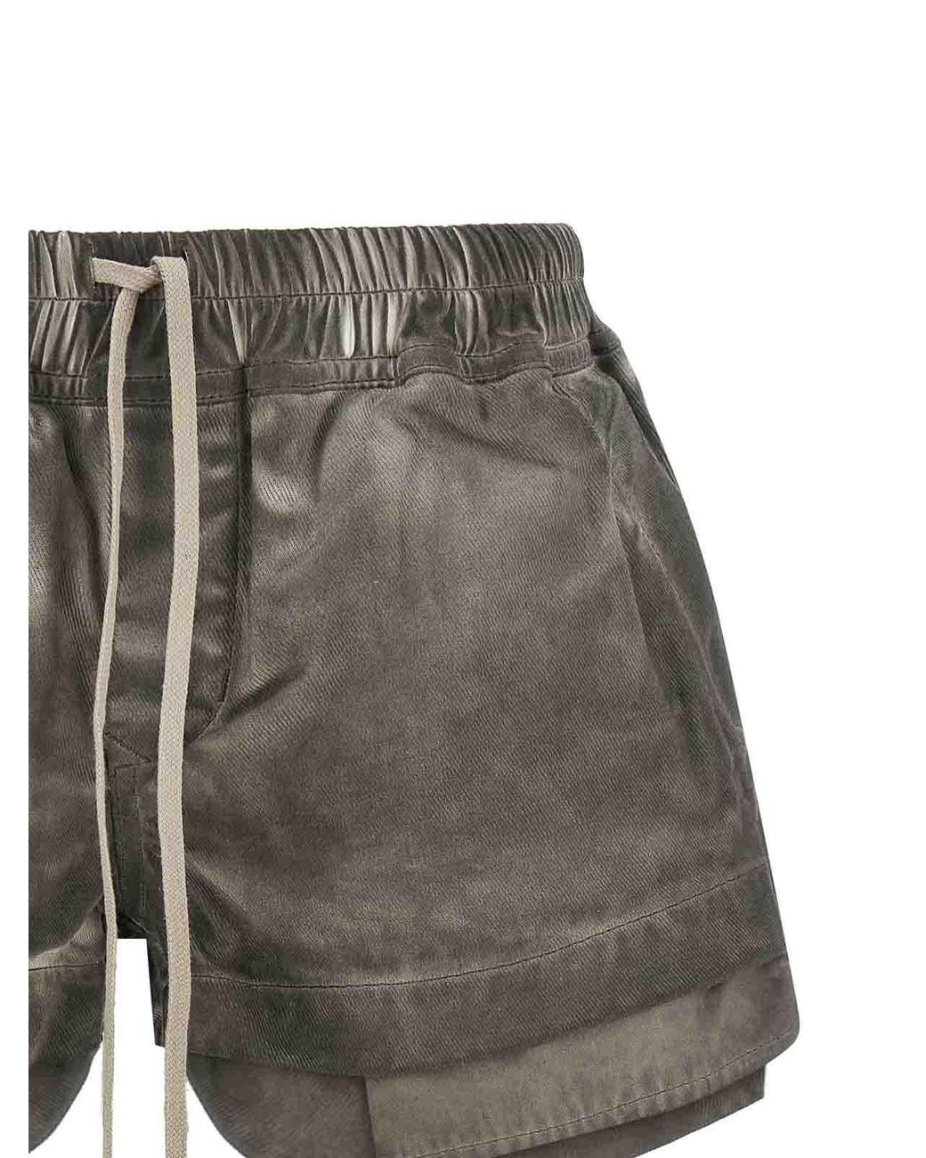 Rick Owens Gray 'Fog Boxers' Shorts