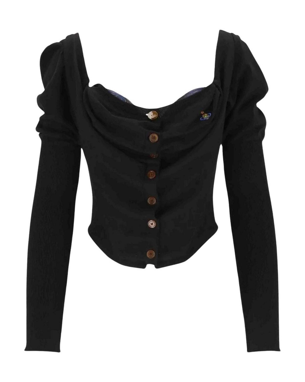 Vivienne Westwood Black Knitted Cardigan Corset Bea