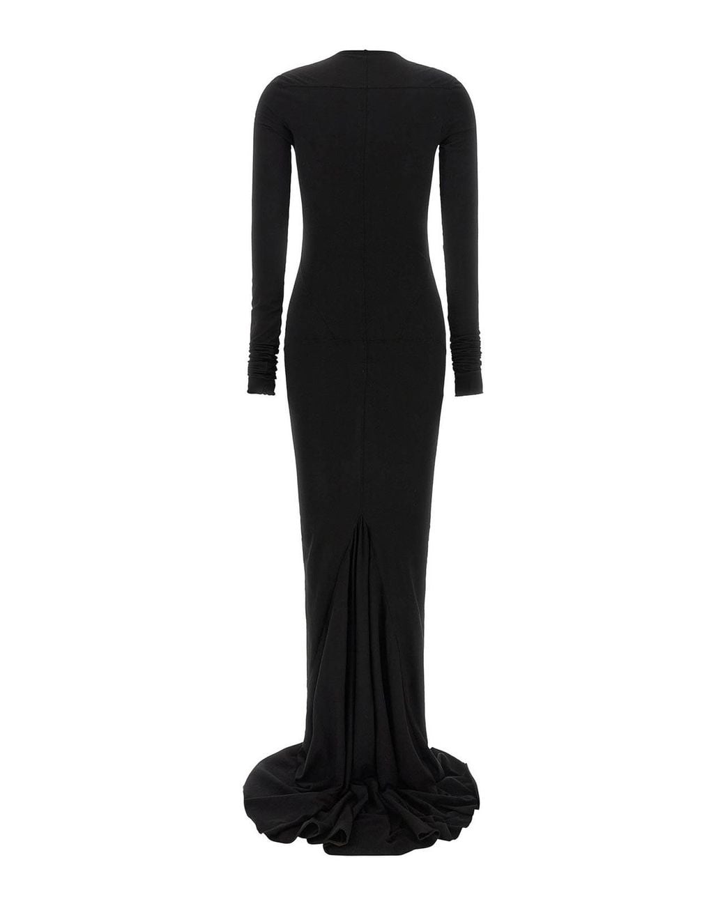 Rick Owens Black Simple Edfu Gown Dress