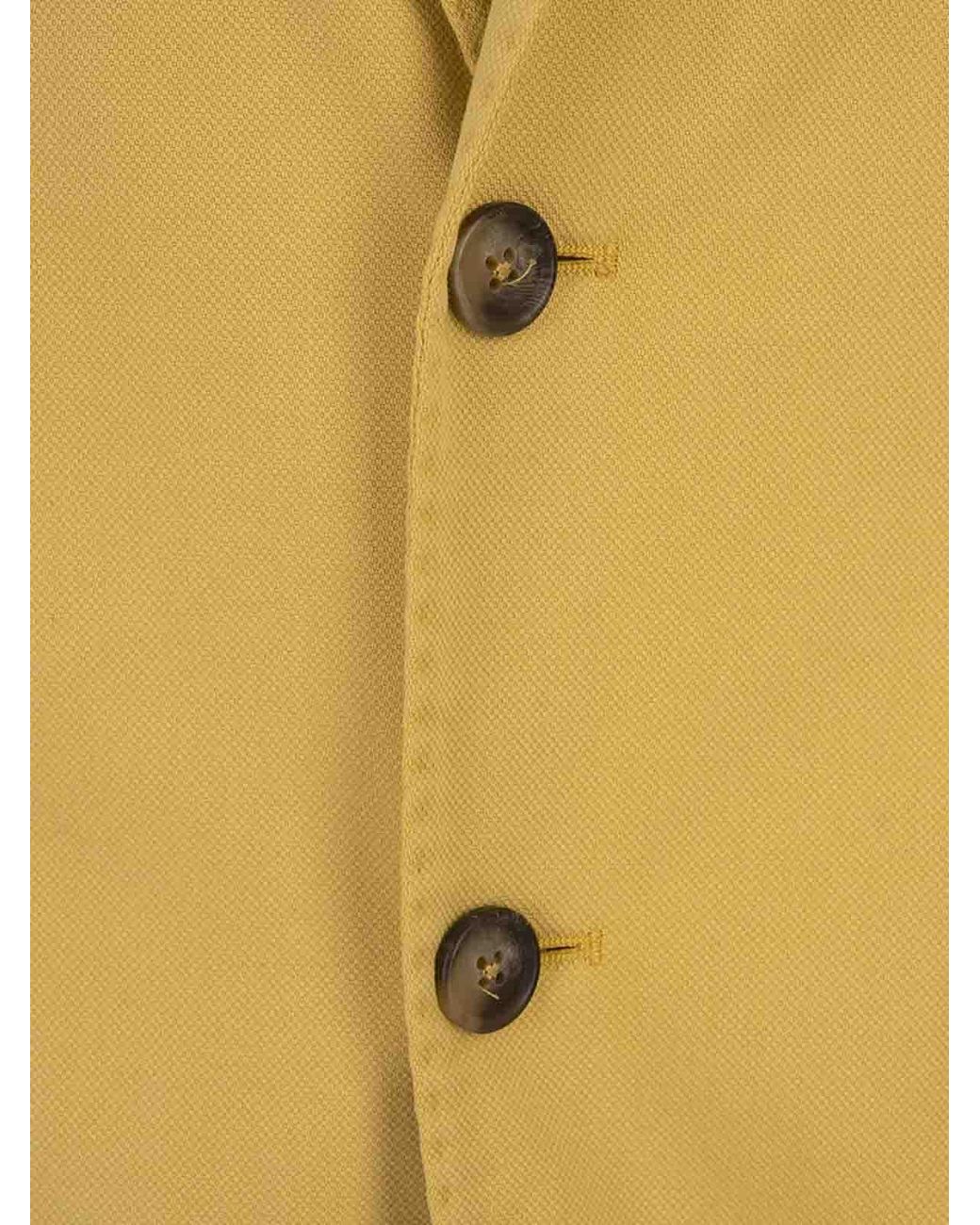 RUSSO CAPRI Yellow Oxford Cotton Blazer for men