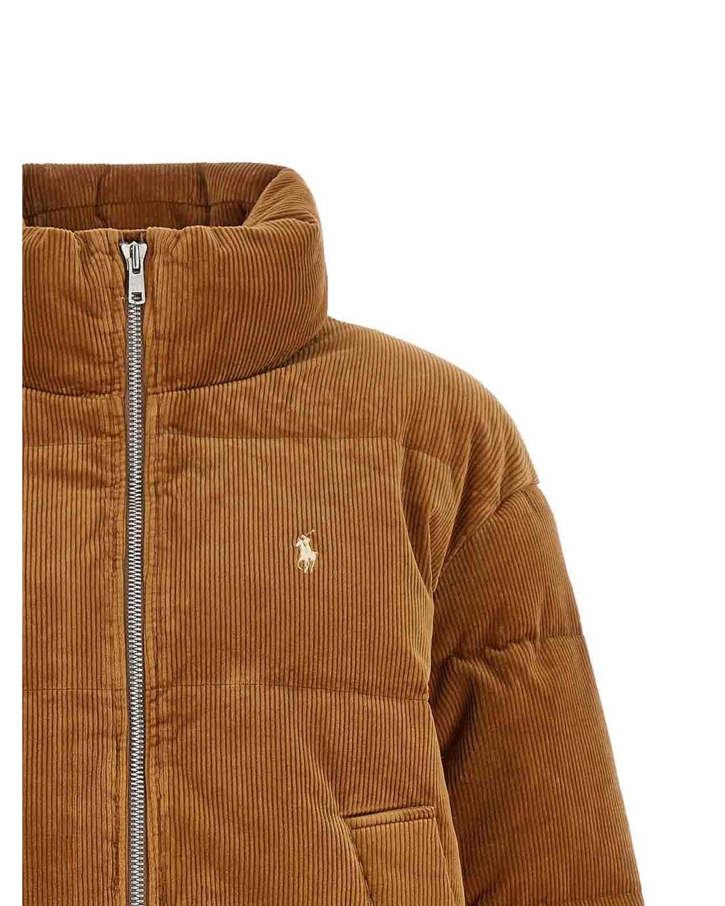 Polo Ralph Lauren Brown Corduroy Down Jacket