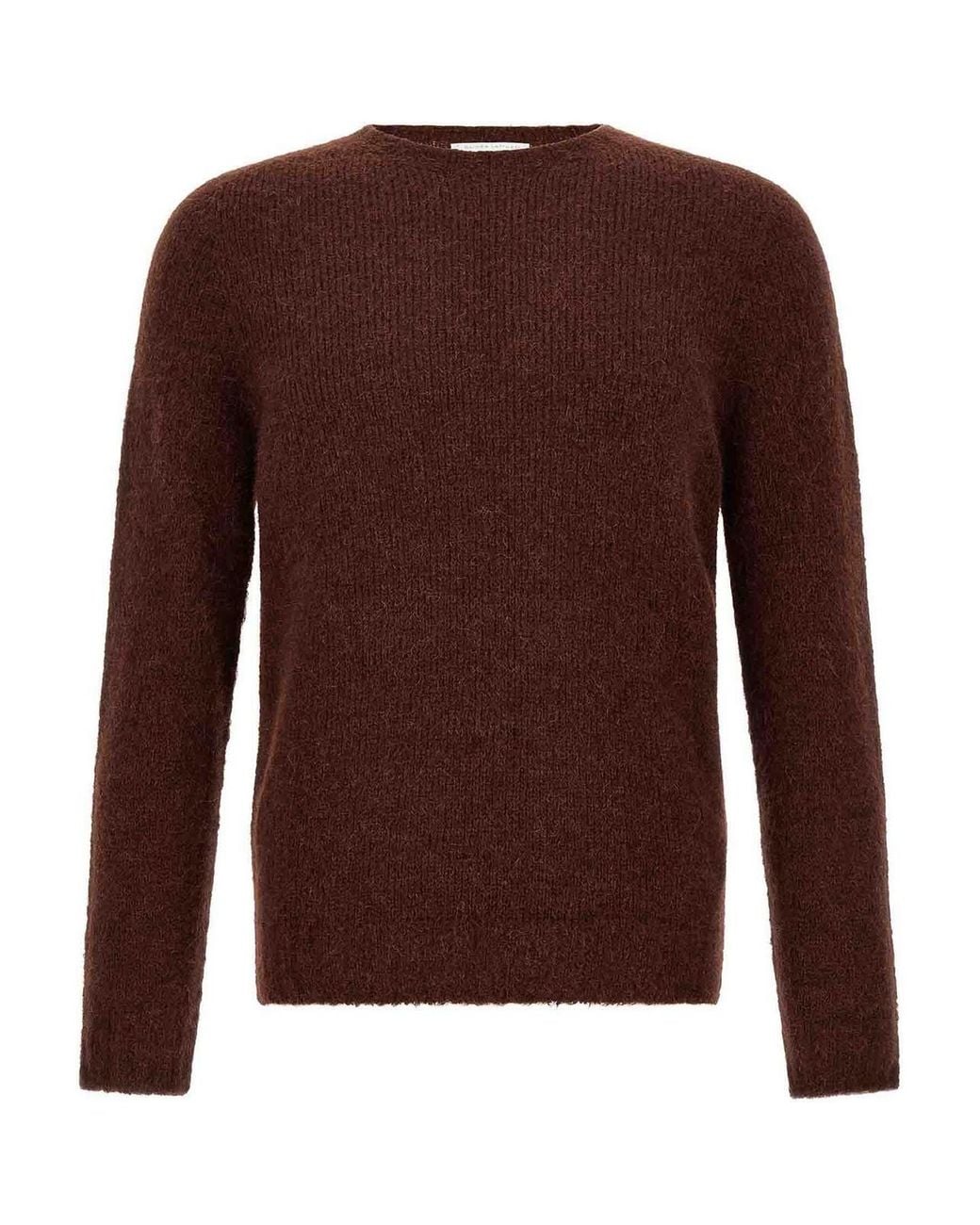 Oliver Lattughi Brown Crew-Neck Sweater for men