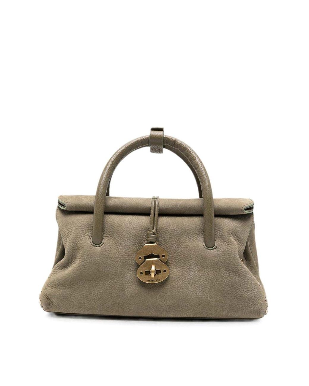 Zanellato Metallic Dotta Small Leather Bag