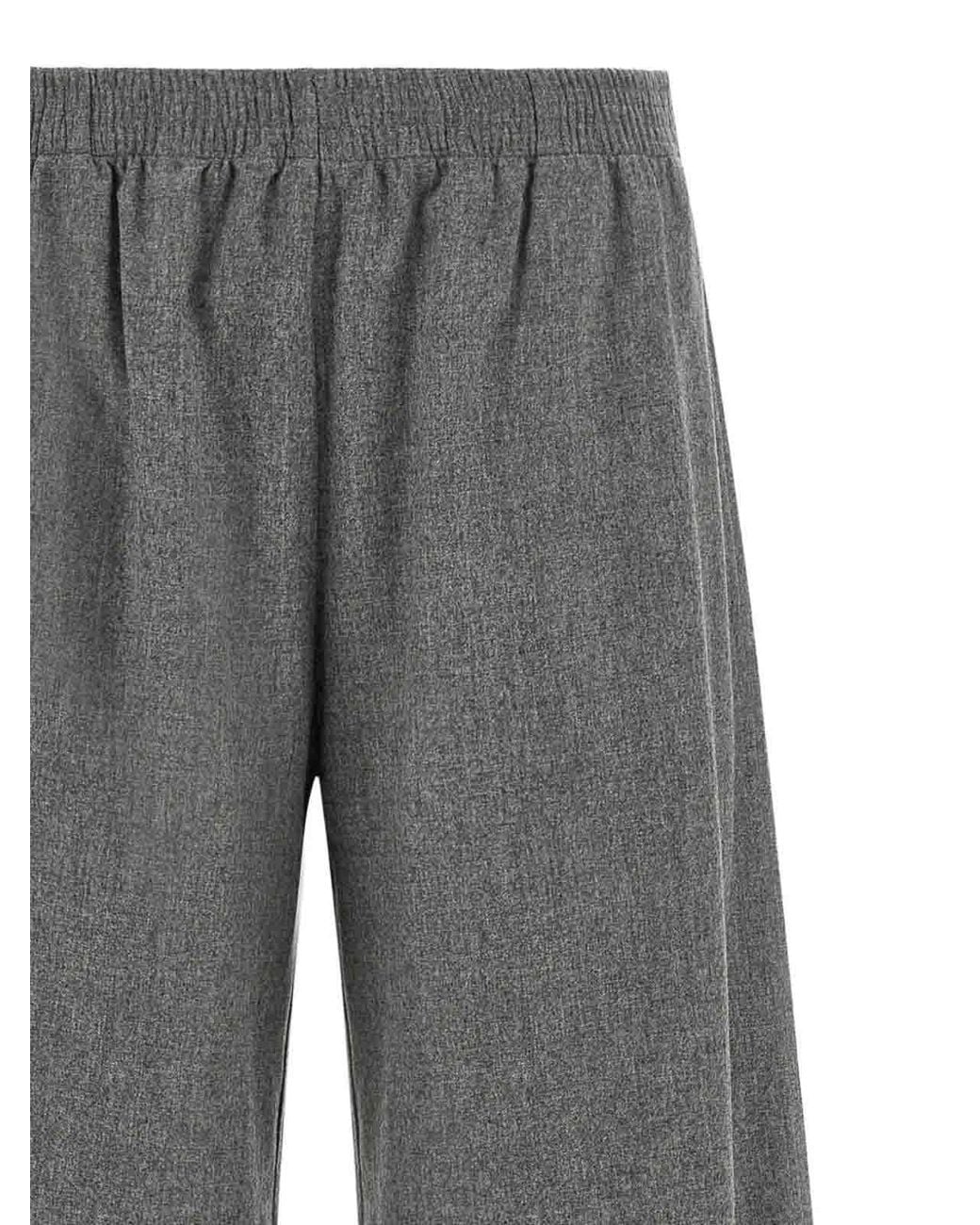 Fabiana Filippi Gray Trousers Elastic Waist