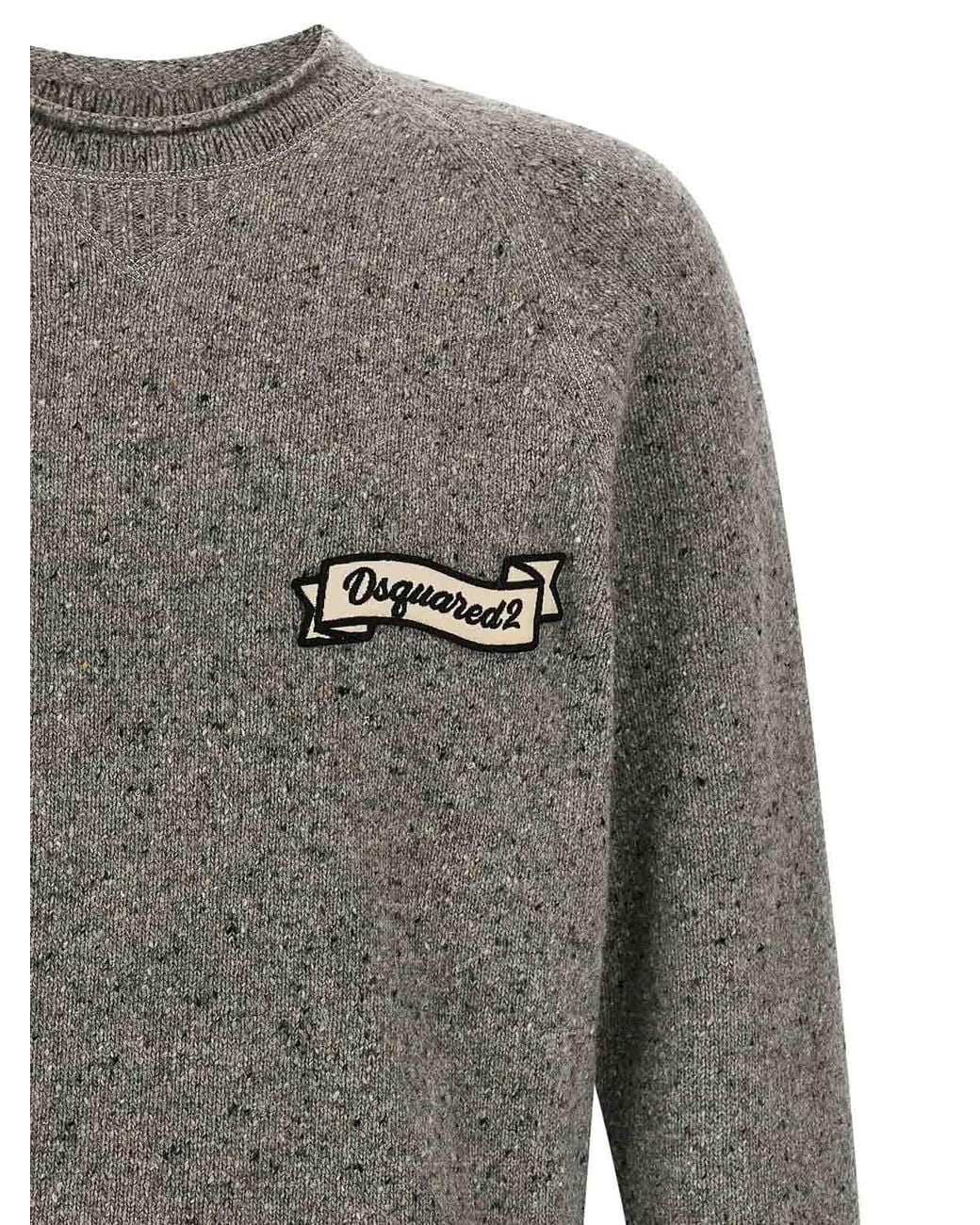 Suéter Cuello Redondo DSquared² de hombre de color Gray