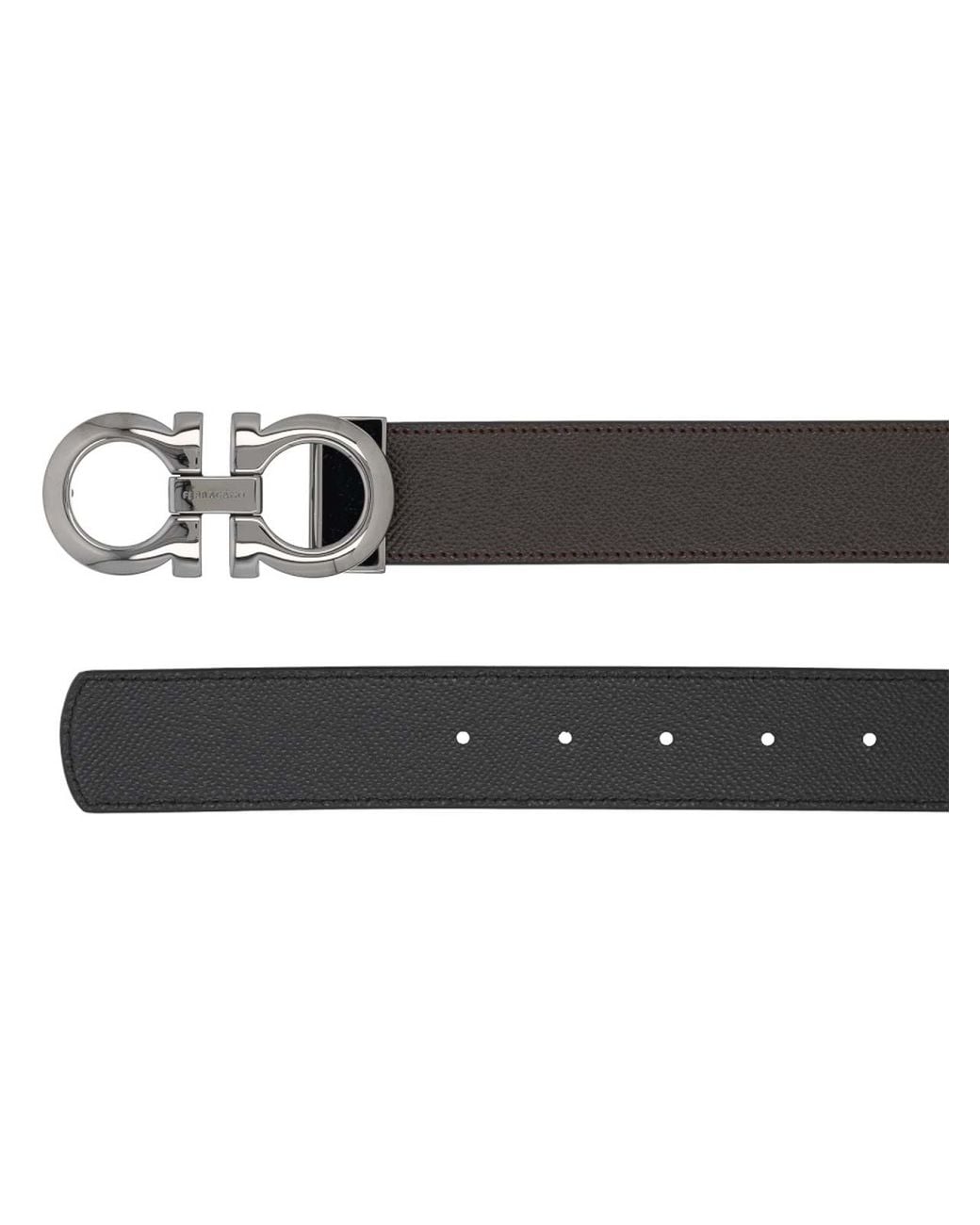 Ferragamo Brown Reversible Belt for men