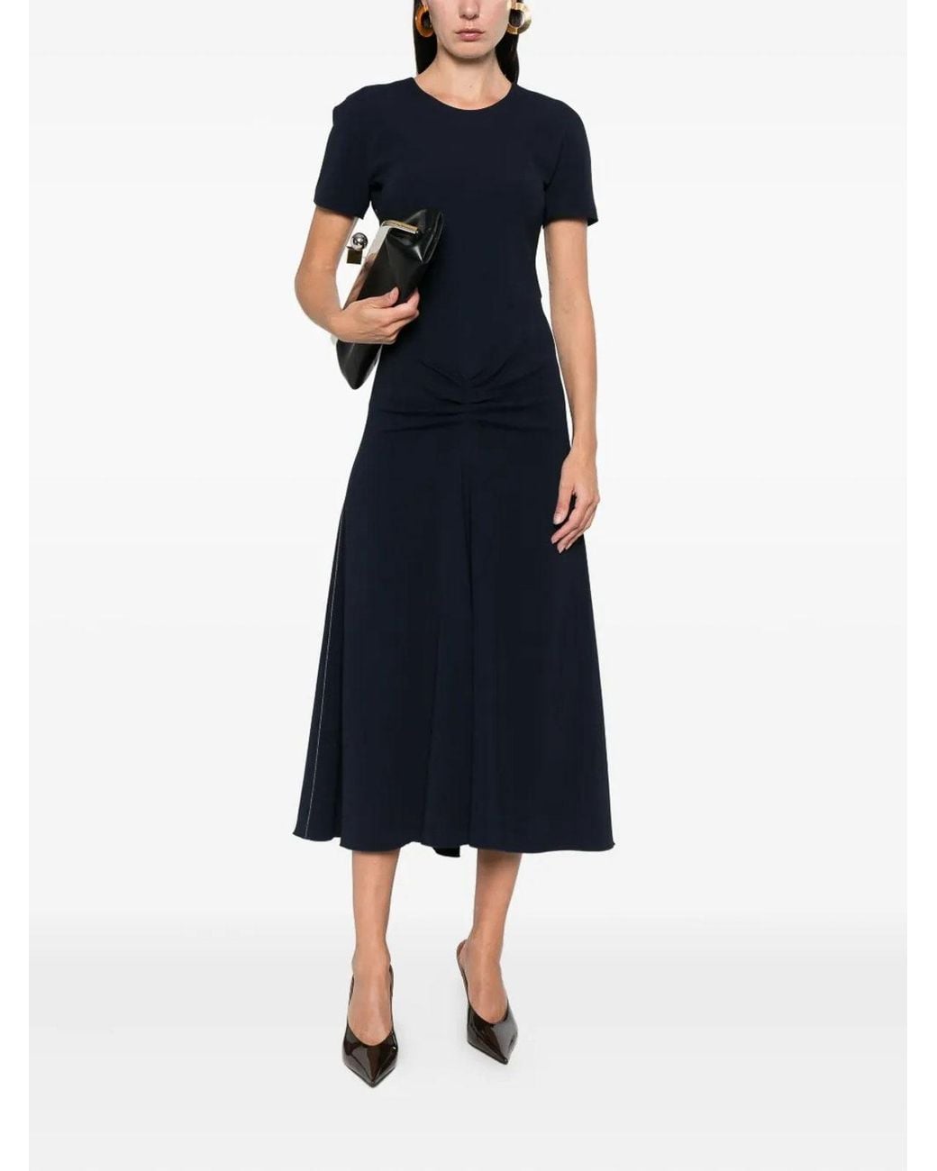 Victoria Beckham Black Short Sleeve Dress