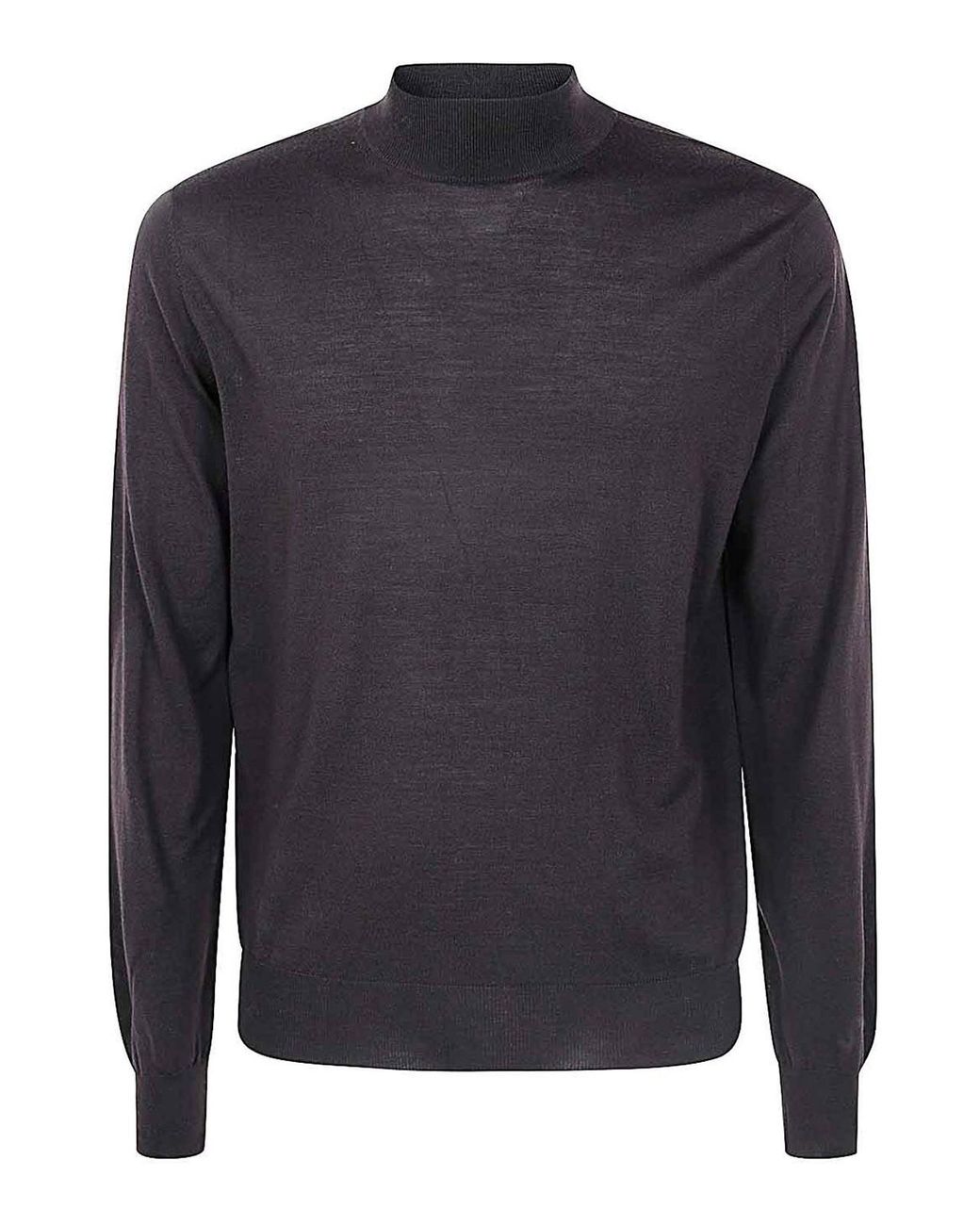 FILIPPO DE LAURENTIIS Blue Long Sleeves Merinos Turtleneck for men