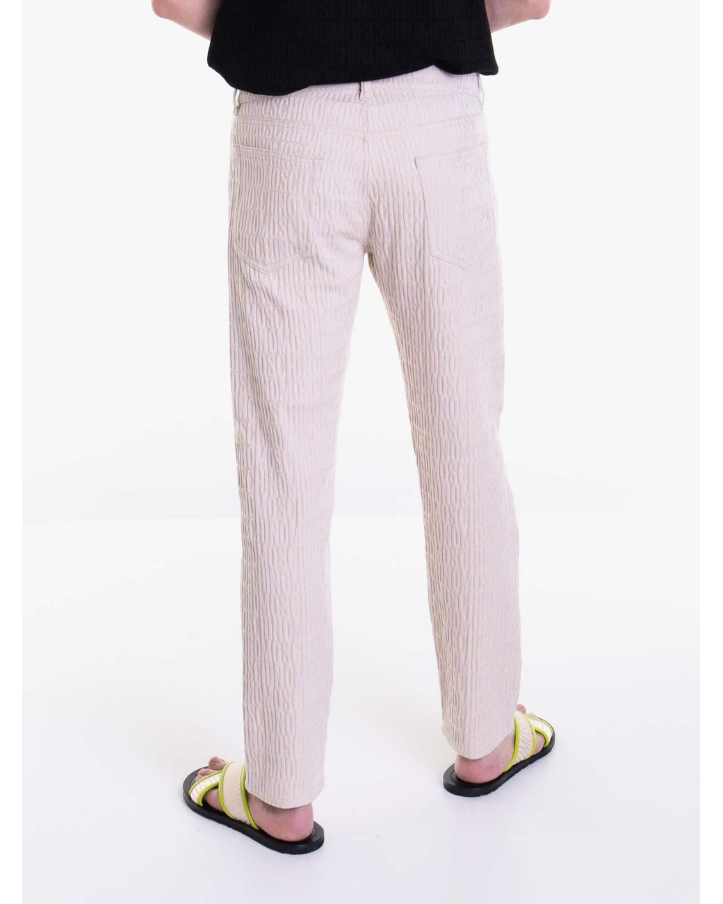 Moschino Natural Loose Fit Five Pocket Pants for men