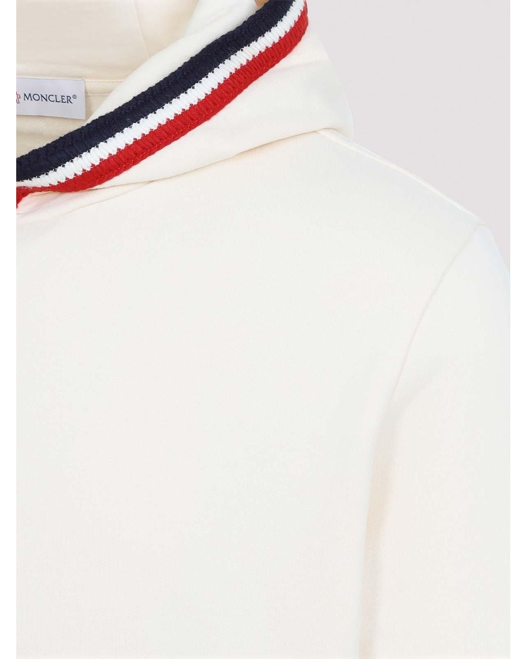Moncler White Sweater Hoodie for men