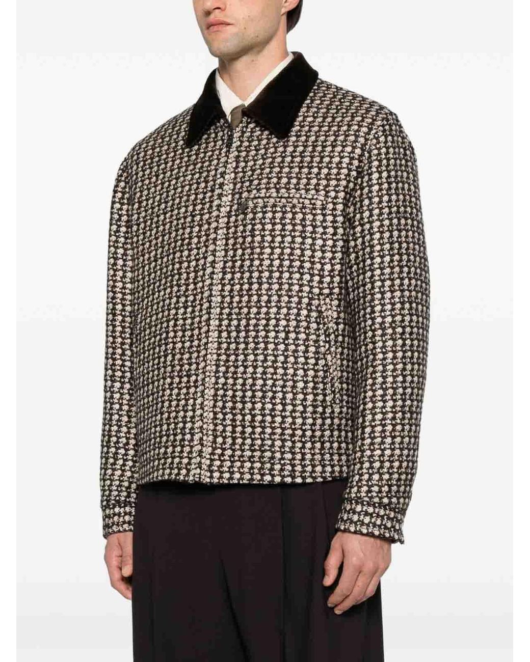 Dolce & Gabbana Brown Houndstooth Jacket for men