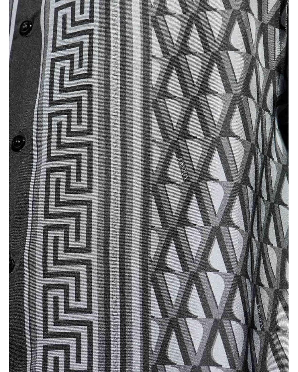 Versace Black Silk Shirt for men