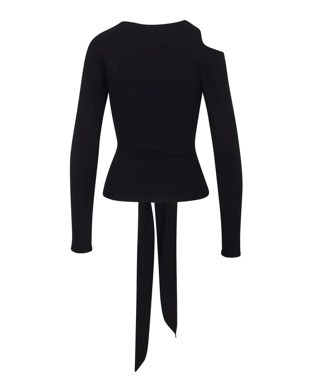 FEDERICA TOSI Black Sweater With Cut-Out Shoulder Detail