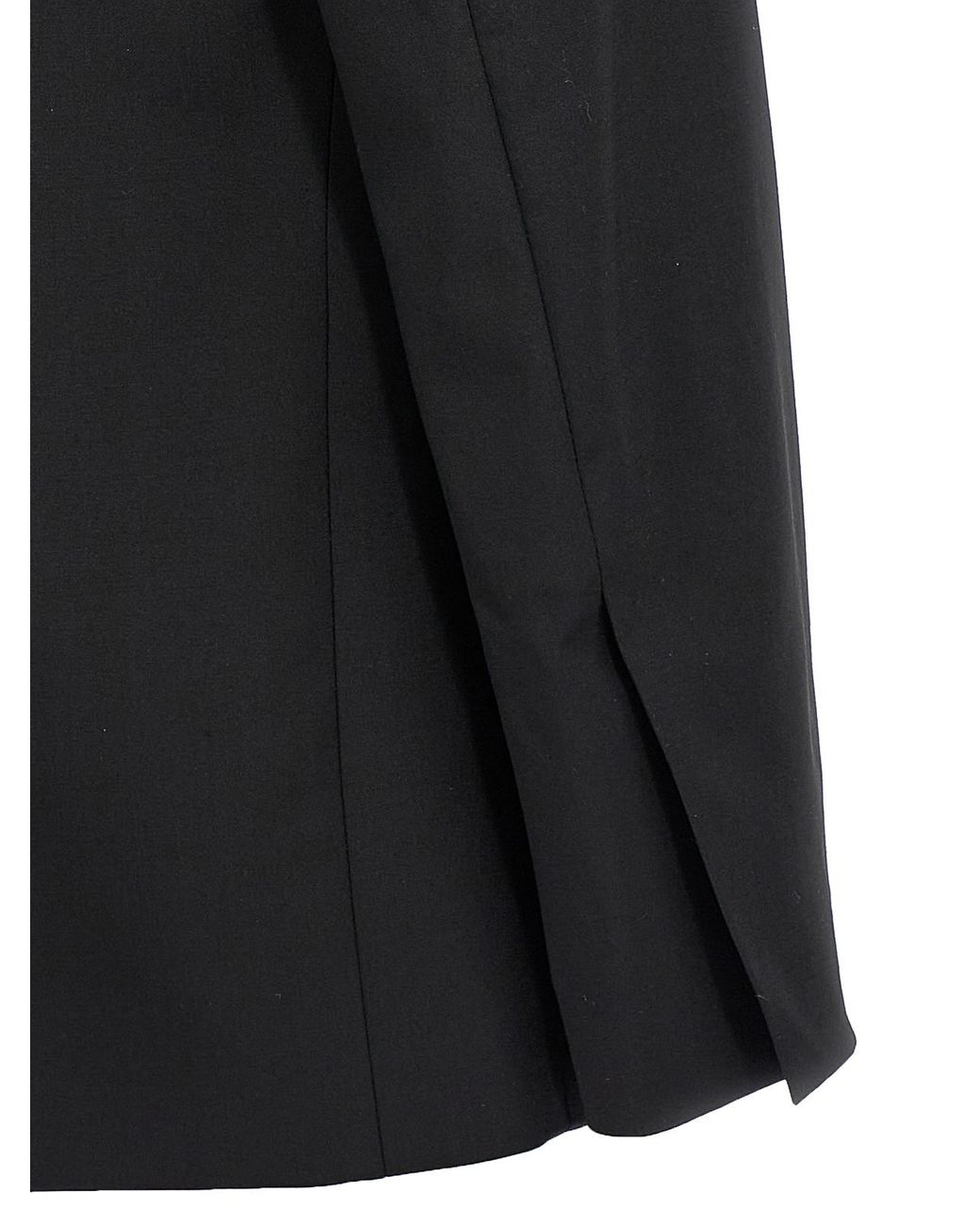 Nensi Dojaka Black Double Breast Drawstring Blazer Jacket