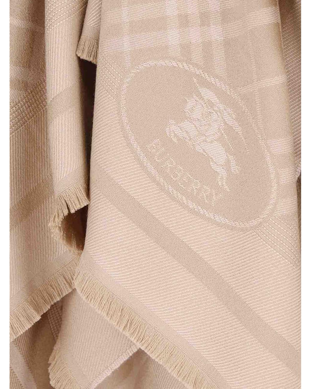 Burberry Natural Wool And Cashmere Cape