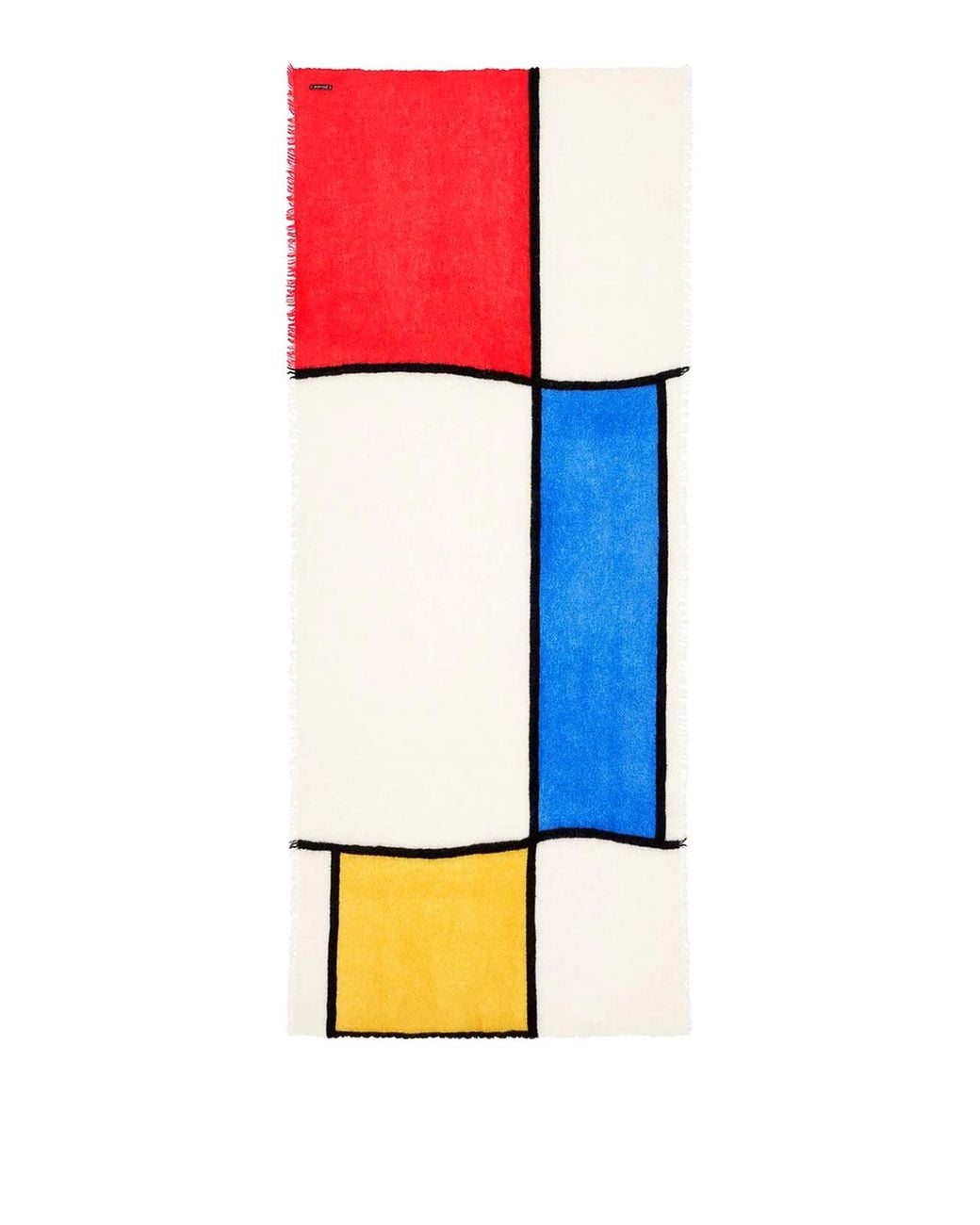 Faliero Sarti Patos Colour-Block Cashmere Scarf in White | Lyst
