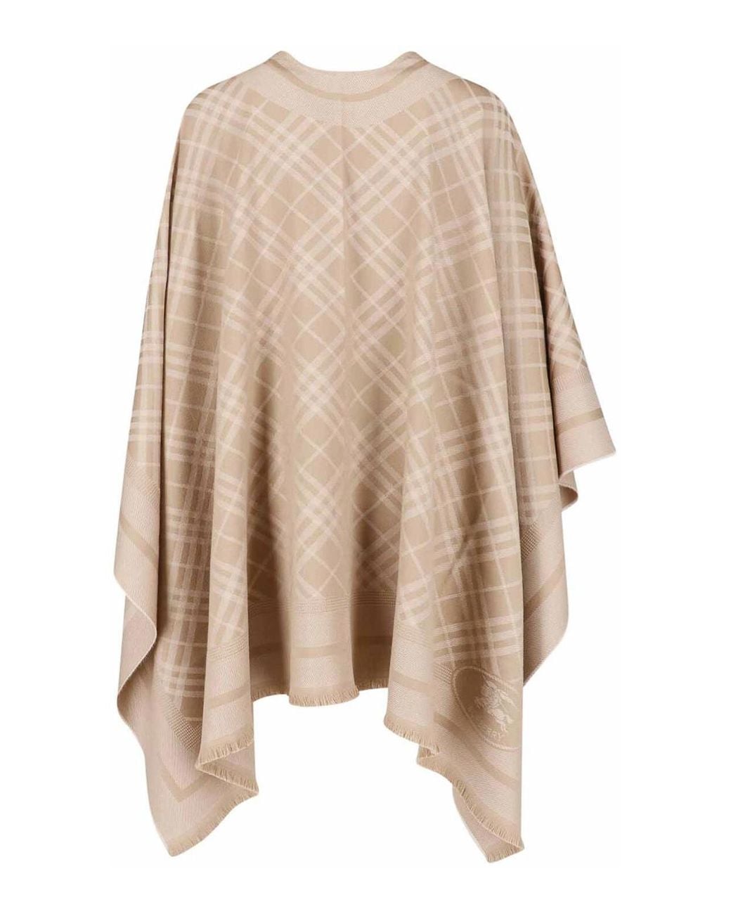 Burberry Natural Wool And Cashmere Cape