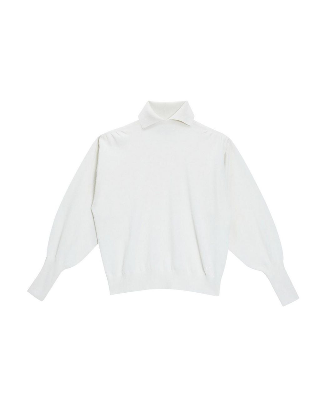 Genny White Cashmere Collar Sweater