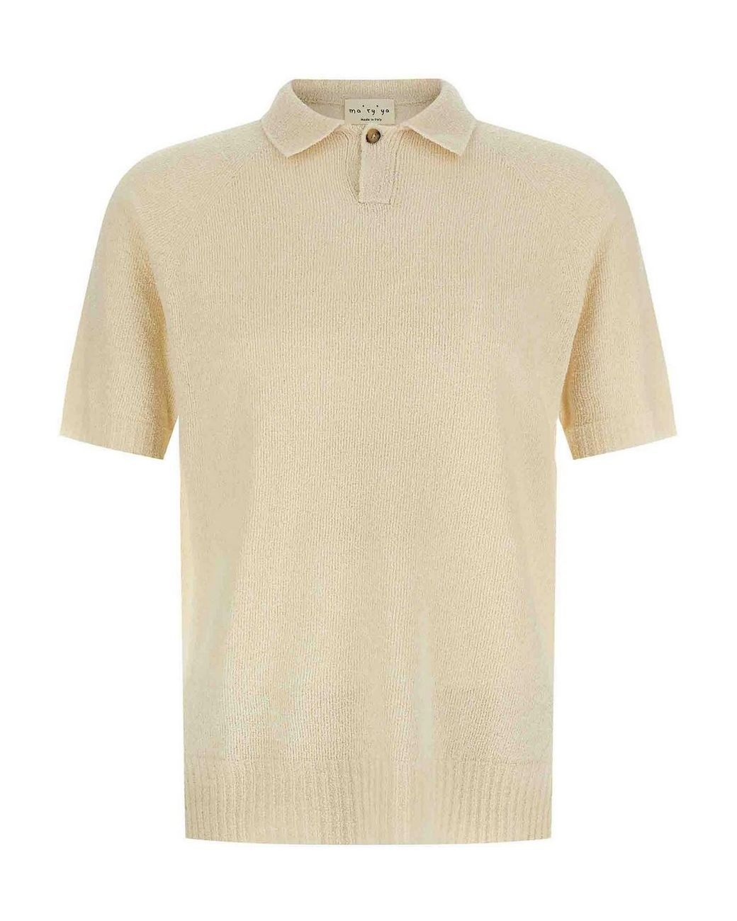 Ma'ry'ya Natural Spongy Effect Polo Shirt for men