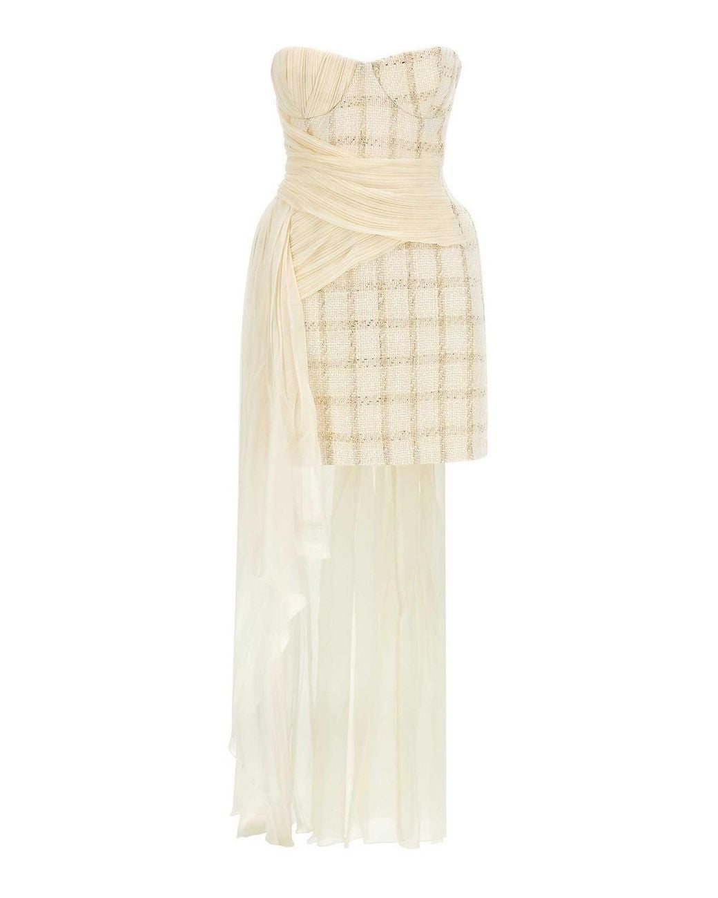 Elisabetta Franchi White Amphora Dress