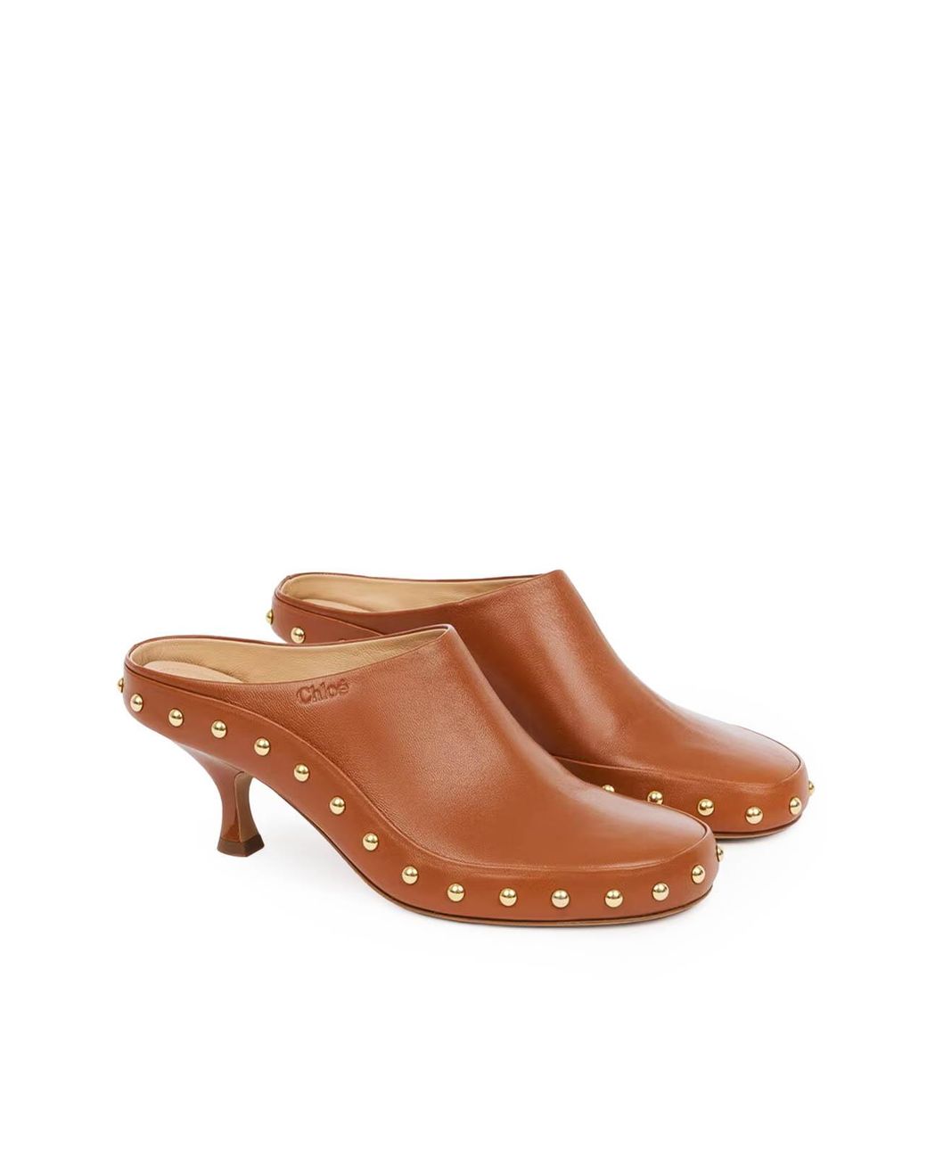 Chloé Brown Junie Heeled Mules
