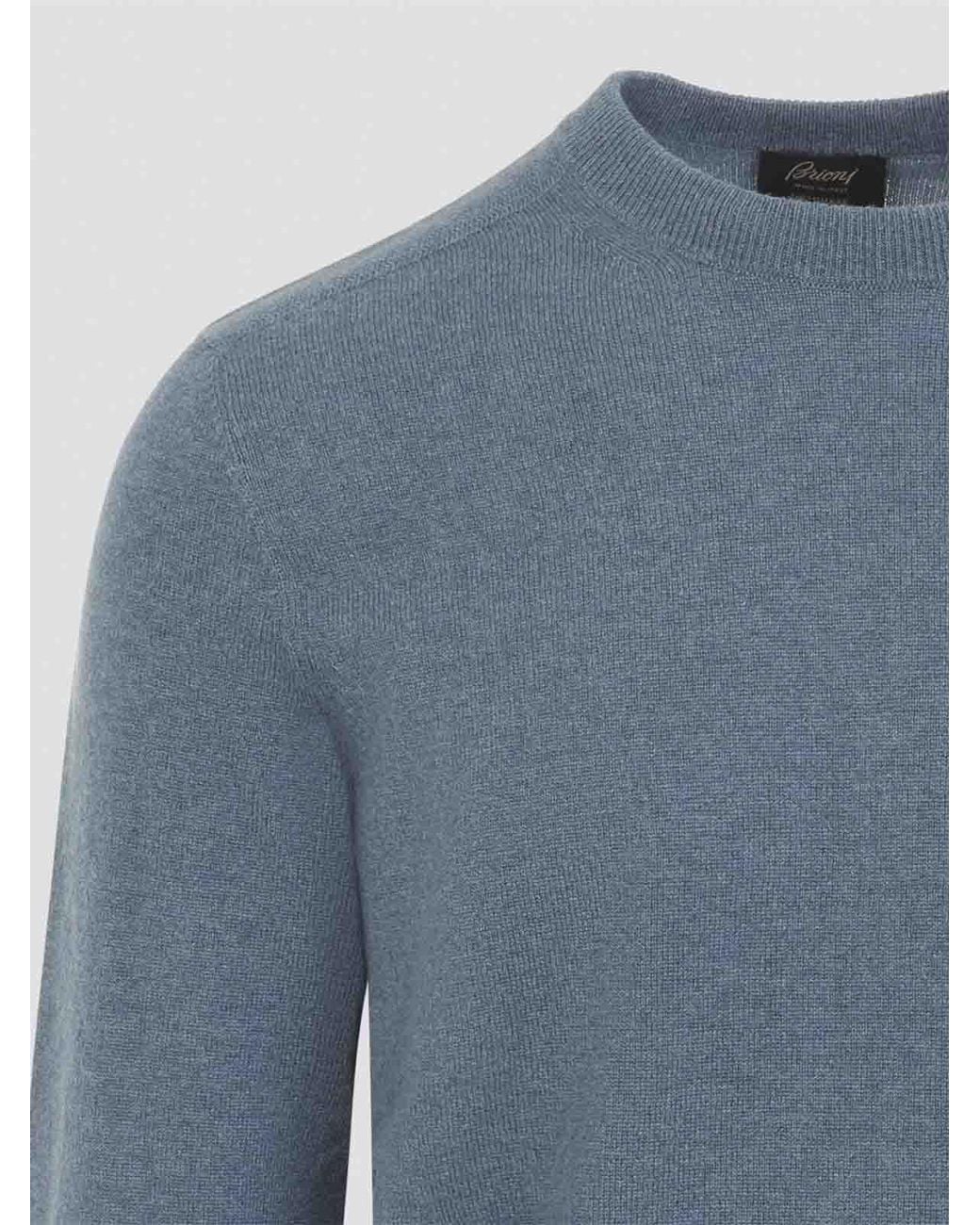 Brioni Blue Crewneck Sweater for men
