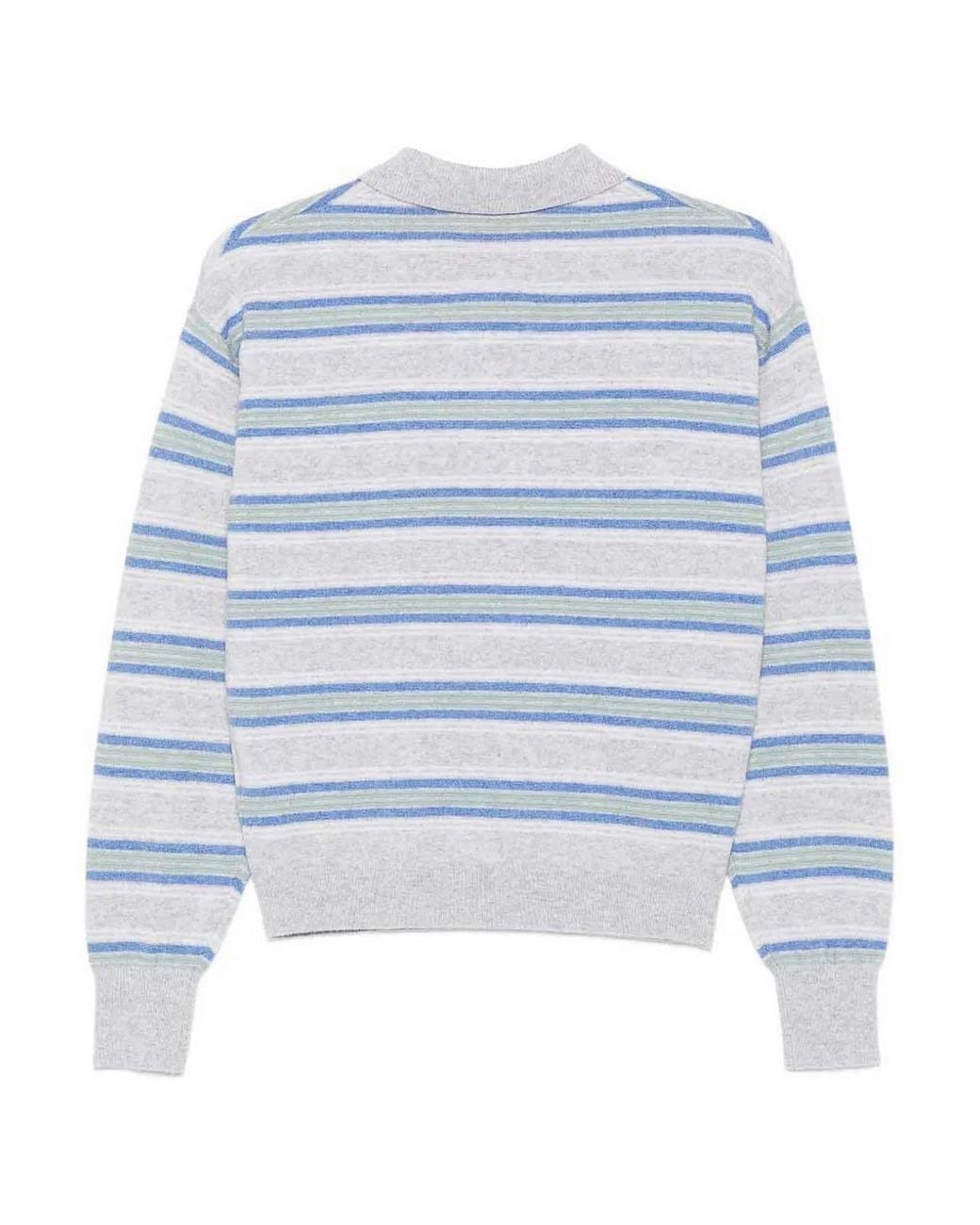 Guest In Residence Blue Sweater Collegiate Stripe