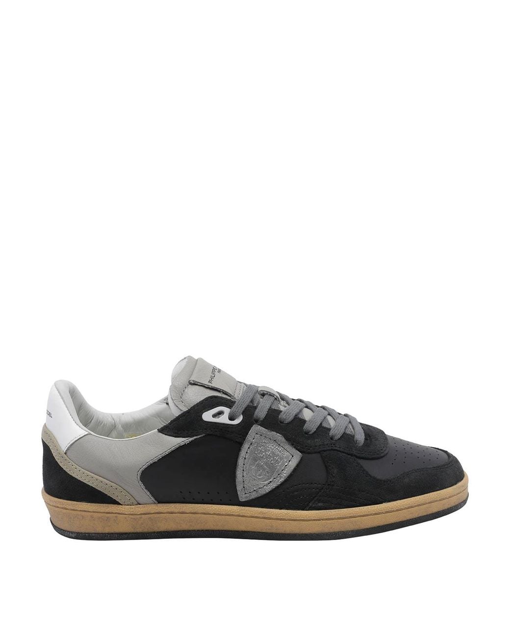 Philippe Model Multicolor Pgal Suede Calfskin Low-Top Sneakers With Perforated Toe for men
