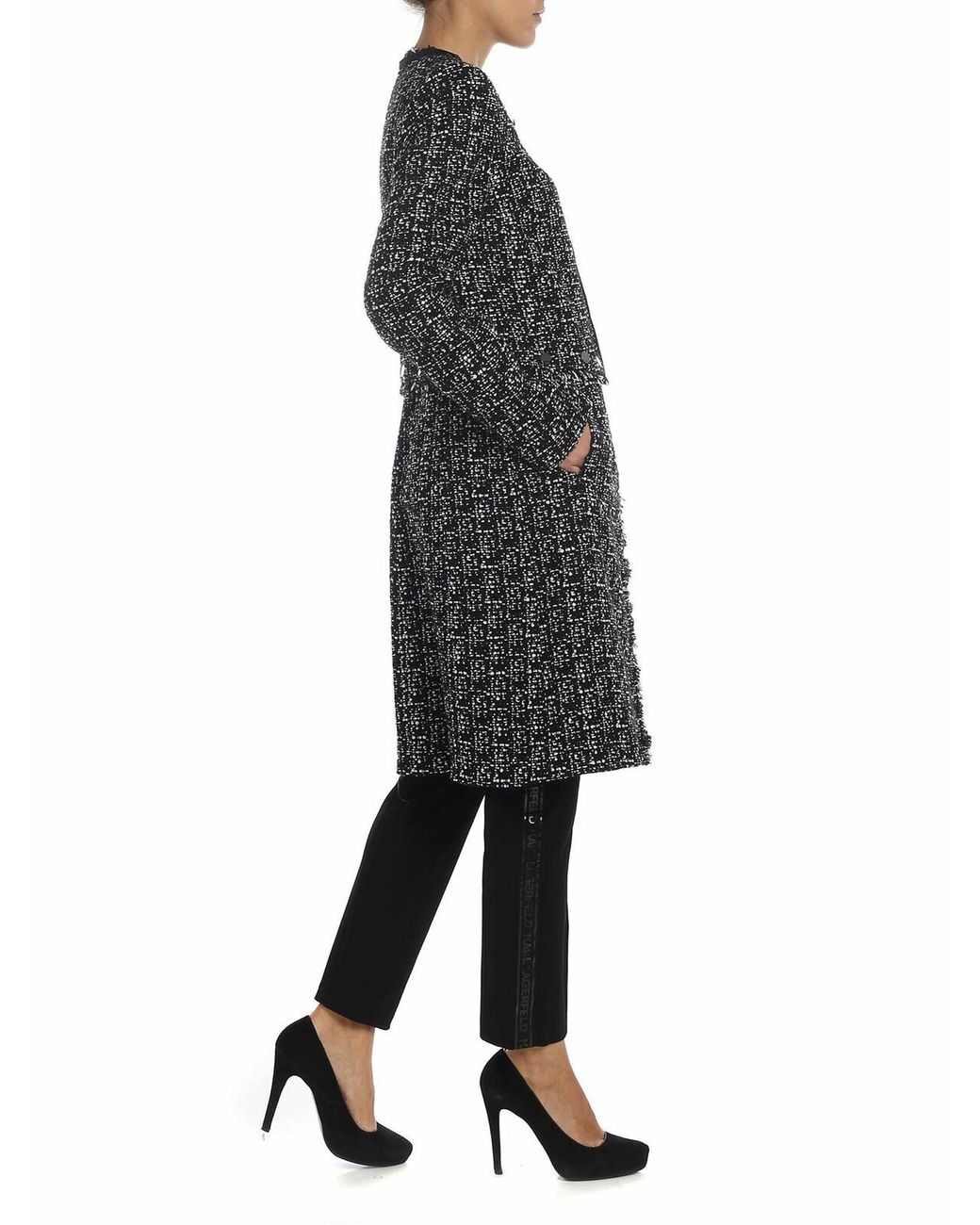 Abrigo Midi Karl Lagerfeld de color Black