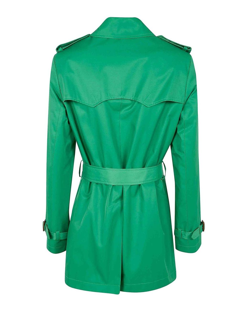 Ralph Lauren Green Double Breasted Belted Trench 30 Lined Coat