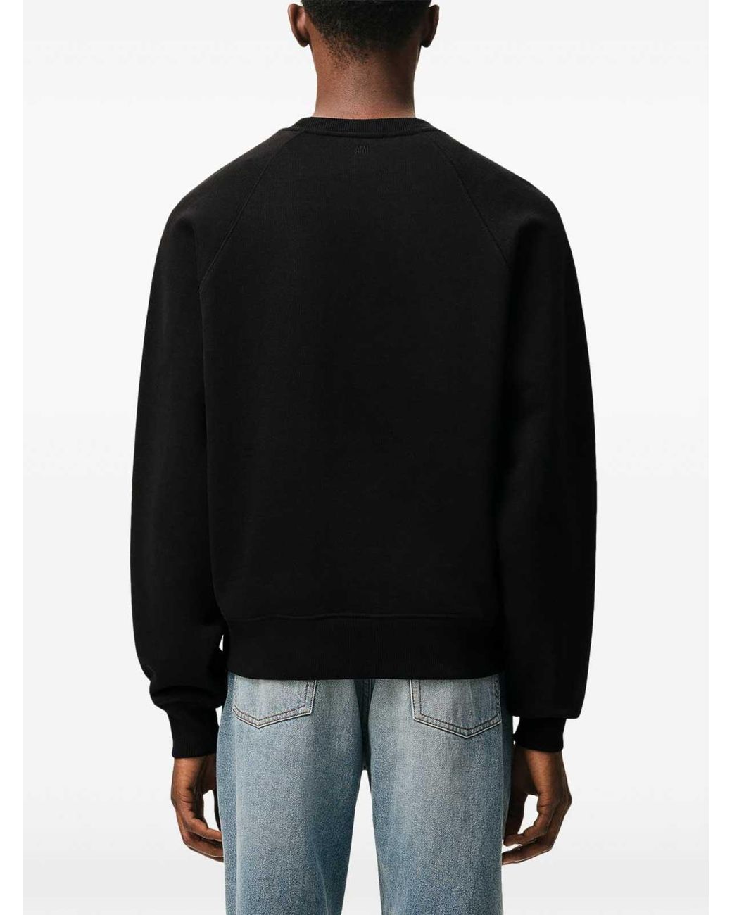 AMI Black Ami De Coeur Cotton Sweatshirt