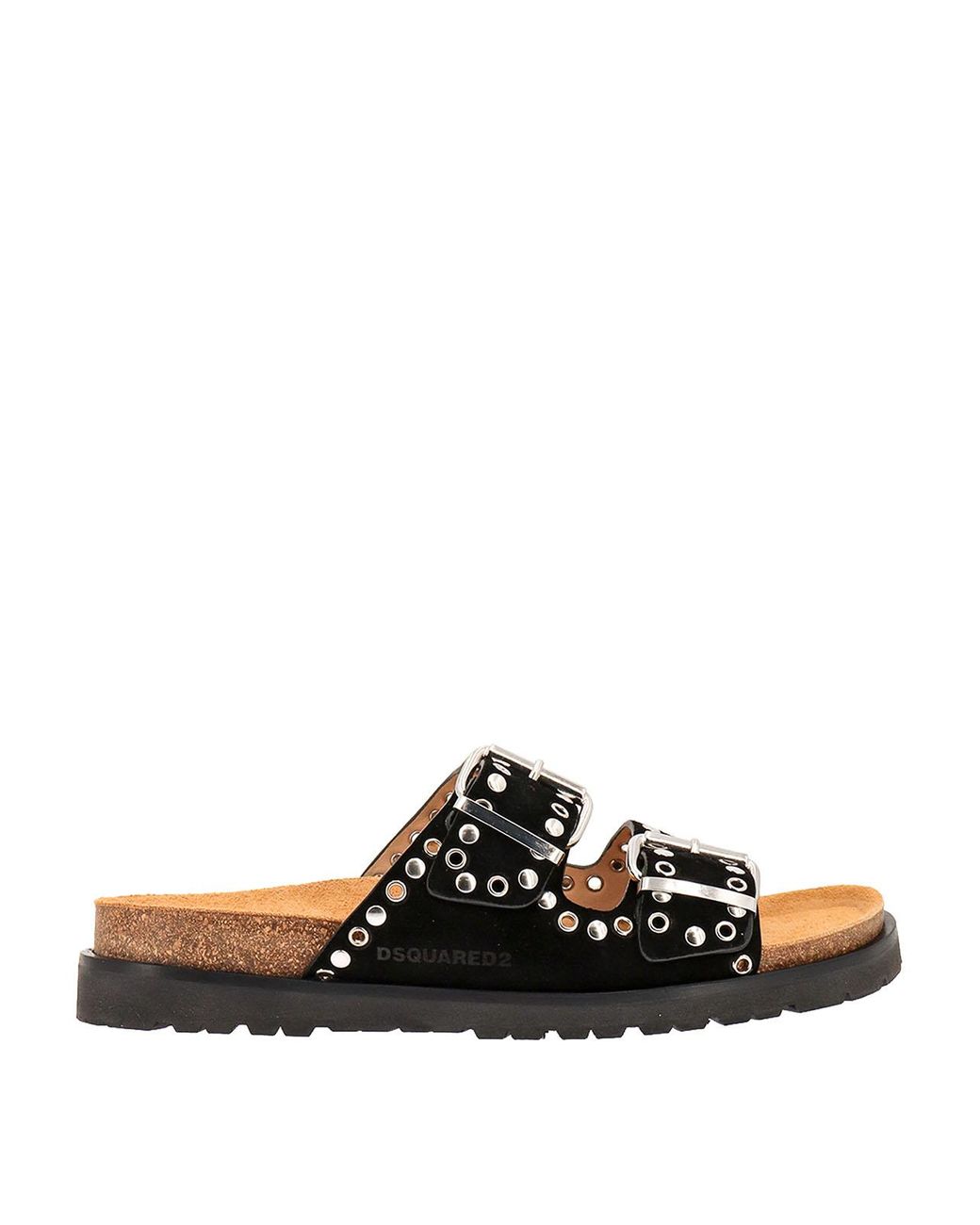 DSquared Suede Sandals With Metal Studs in Black for Men Lyst UK