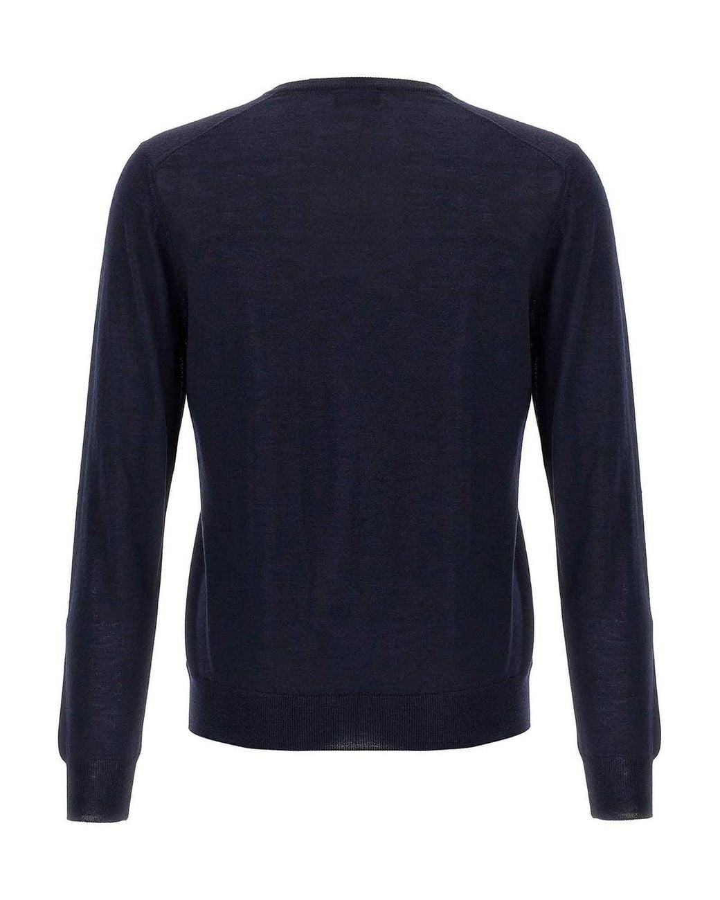 Barba Napoli Blue Wool And Silk Sweater for men