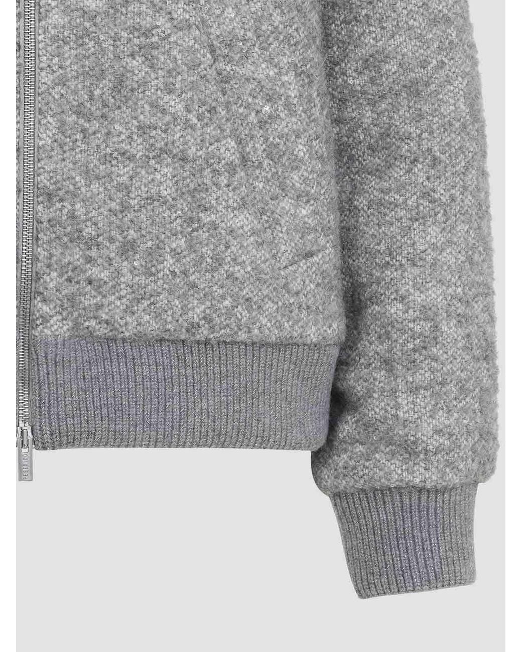 Peserico Gray Boucl Bomber