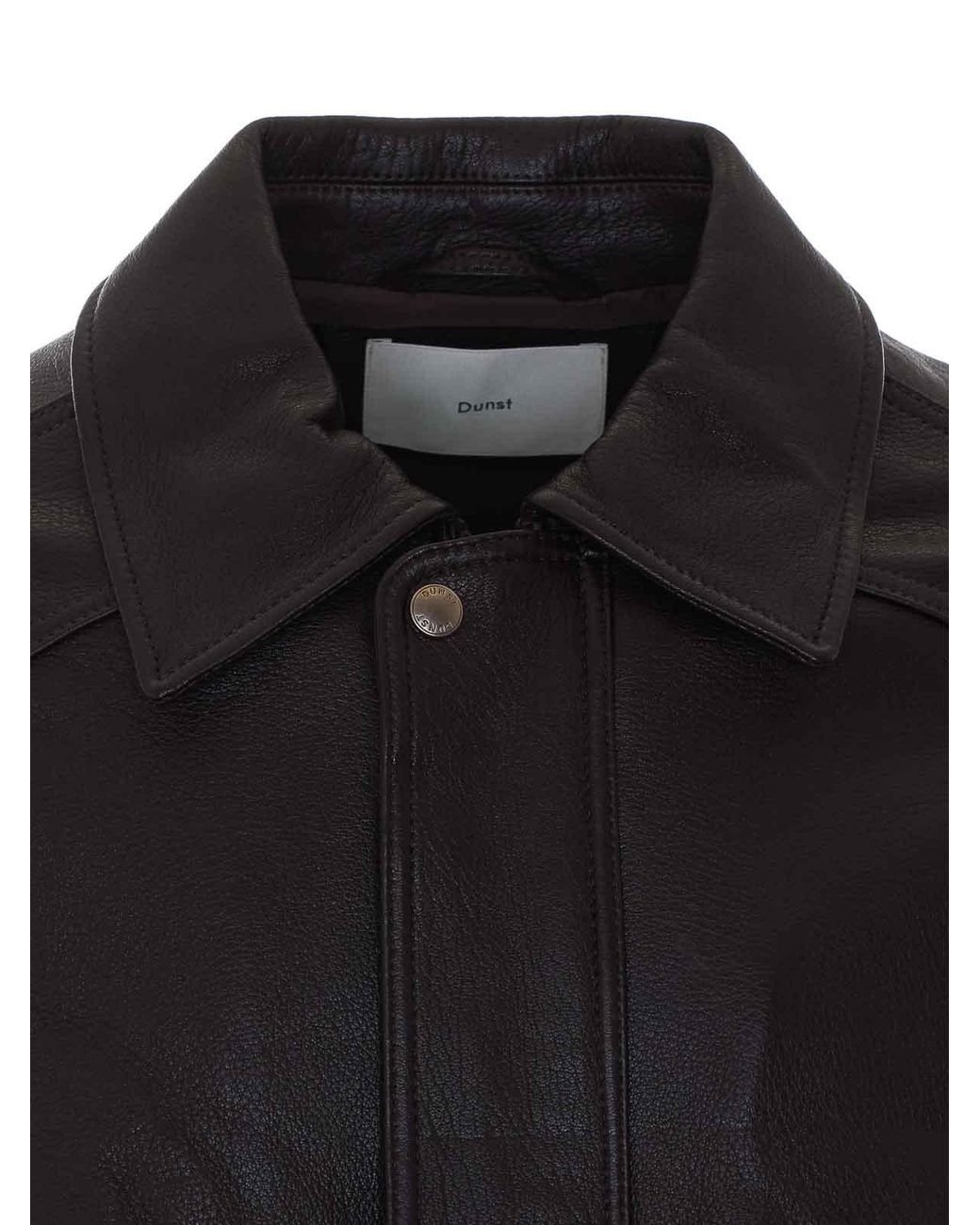 DUNST Black Leather Jacket for men