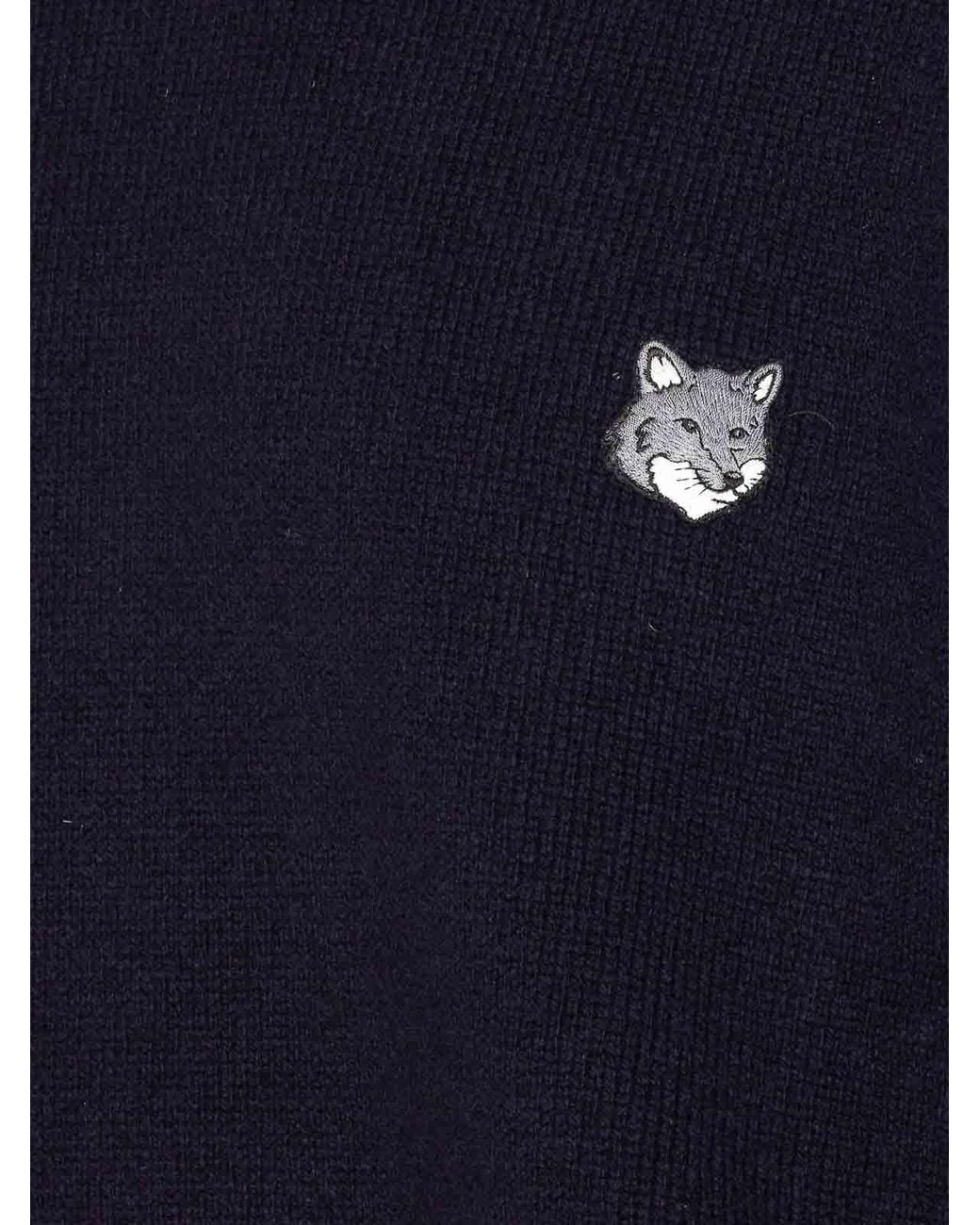 Maison Kitsuné Blue Fox Head Milano Sweater for men