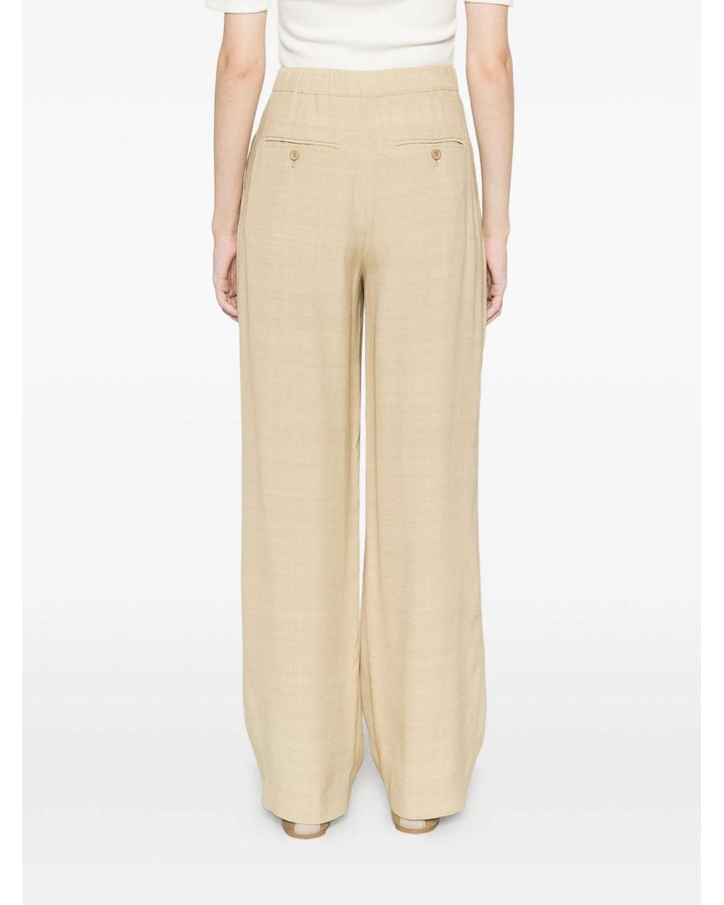 Herno Natural Casual Trousers With Belt