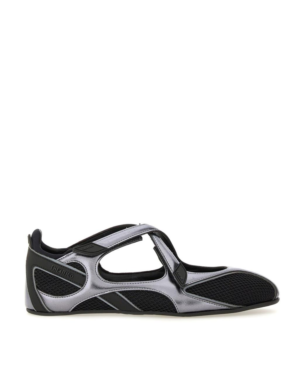 The Attico Black 'floor 01' Ballet Flats