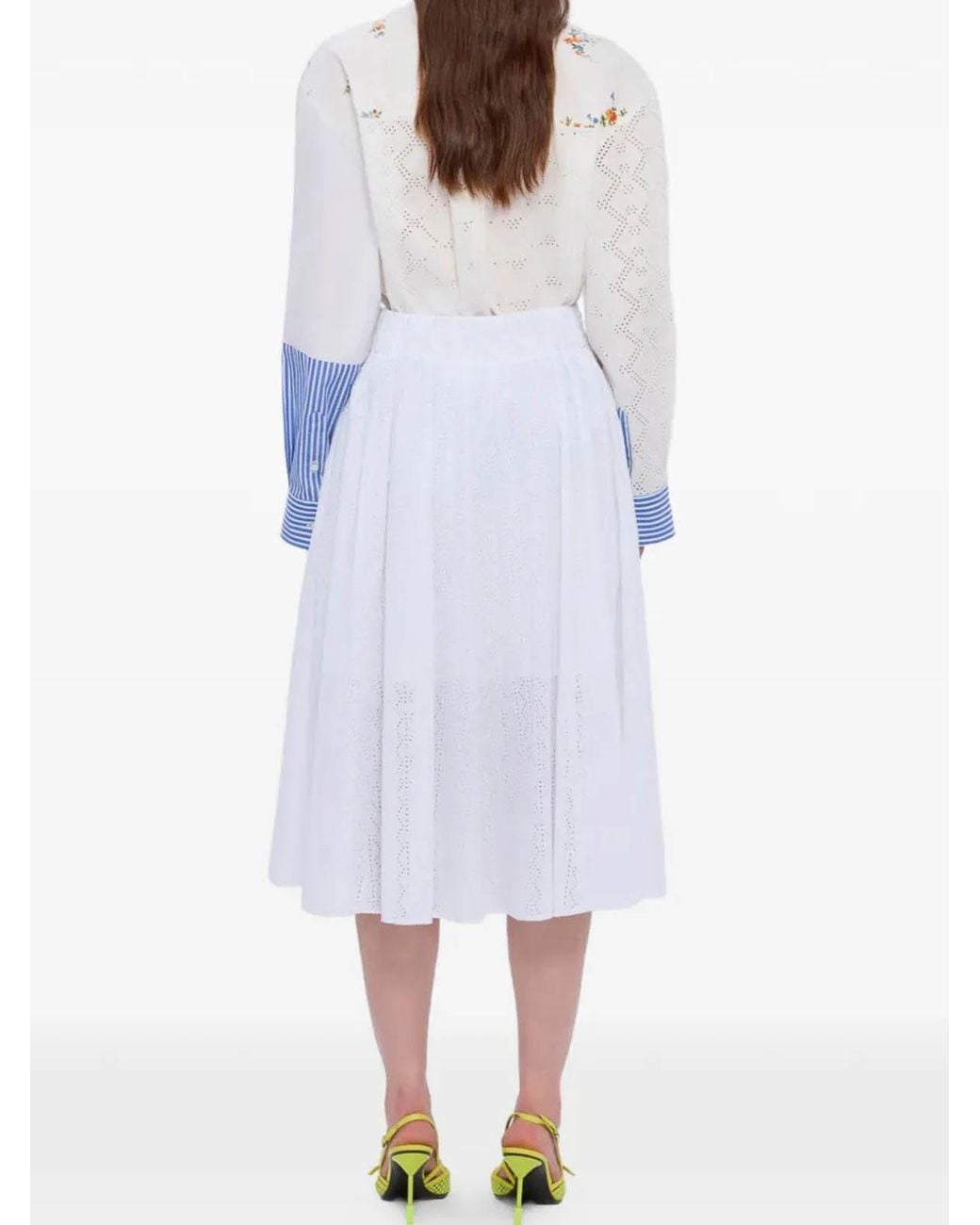 Falda Semilarga MSGM de color White