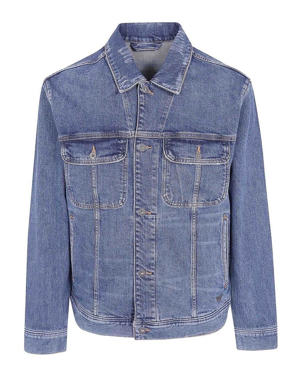 Emporio Armani Blue Denim Classic Jacket for men
